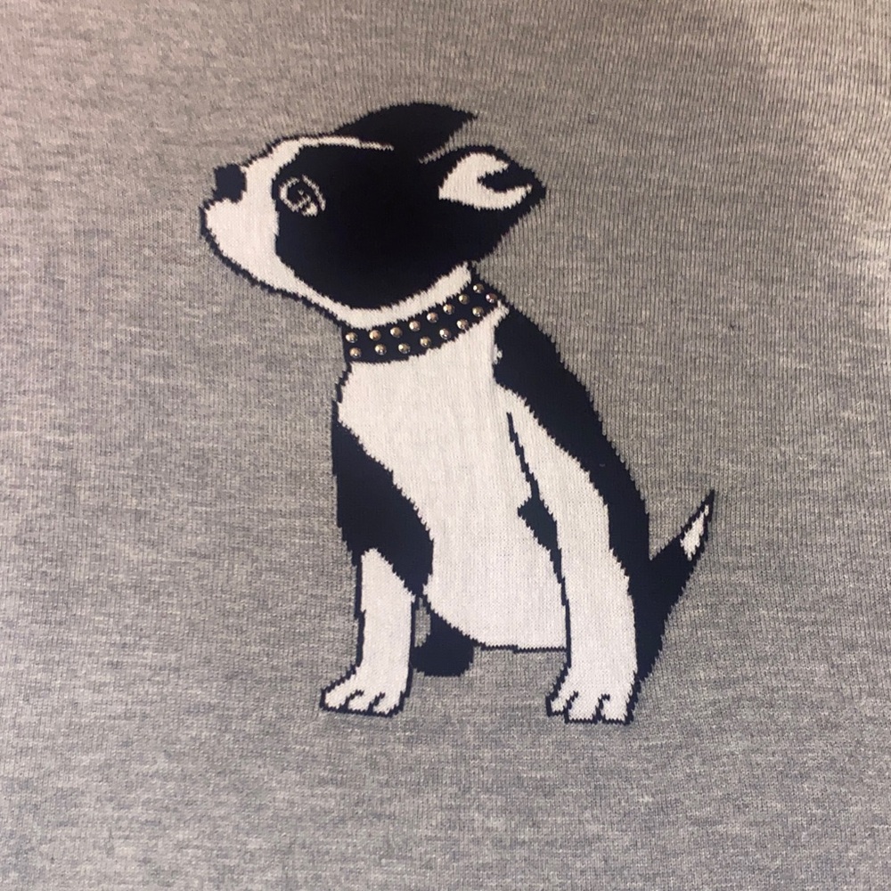 Apt. 9 Boston/Frenchie Rhinestone Collar Light Weight Sweater